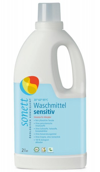 Waschmittel sensitiv 30° - 60°- 95° C 2 l