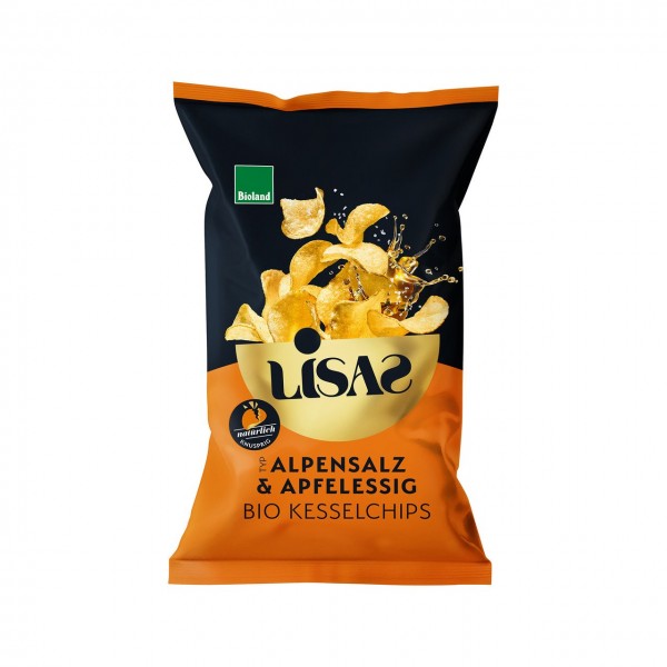 Lisa's Bio-Kesselchips Alpensalz und Apfelessig 115 g