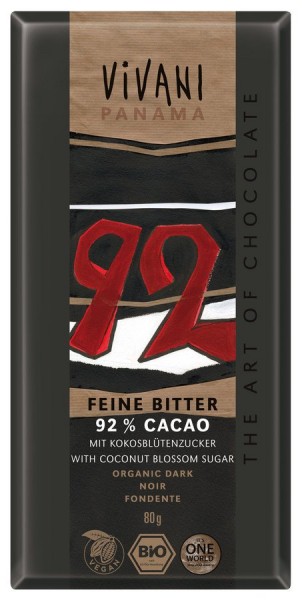 Feine Bitter 92 % Cacao 80 g