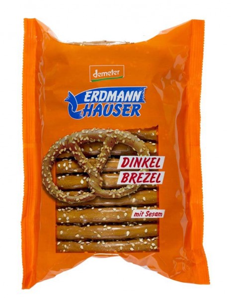ErdmannHAUSER demeter Dinkel-Brezel mit Sesam 125 g