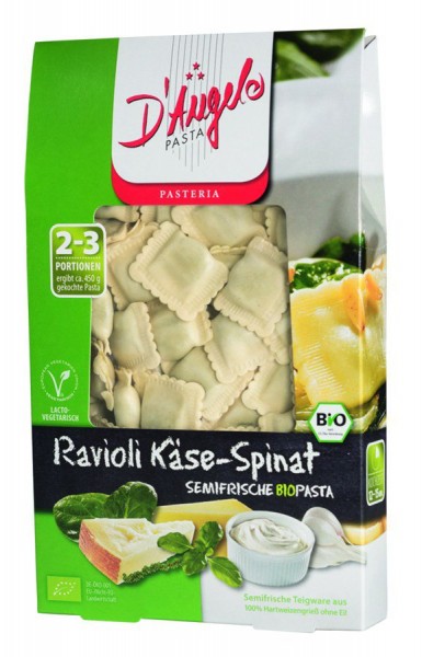 Ravioli Käse-Spinat, Teigware, gefüllt 250 g