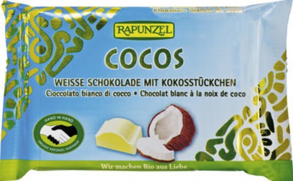 Weiße Schokolade mit Kokosstückchen HIH 100 g