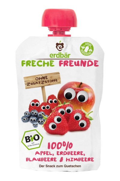 FF &amp;quot;100% Apfel,Erdbeere, Blaubeere &amp;amp; Himbeere&amp;quot; BIO 100 g