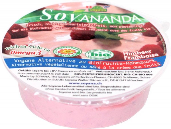 Soyananda Früchte-Rahmquark Himbeer 125 g