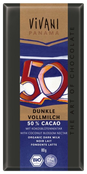 Dunkle Vollmilch 50% Cacao 80 g