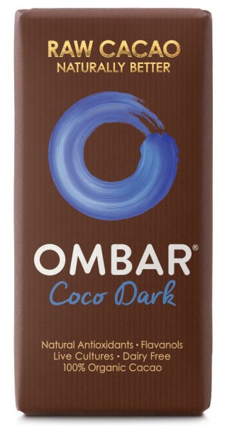 Ombaru00ae Kokosmilch Dunkel  Bio Roh-Schokolade 35 g