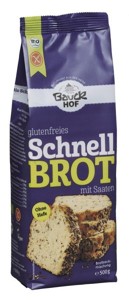 Schnellbrot mit Saaten glutenfrei Bio 500 g