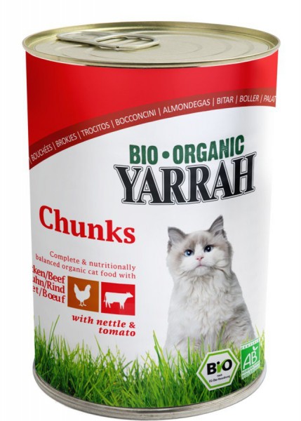 Katze Bröckchen Huhn&amp;Rind mit Brennnessel&amp;Tomate 405 g