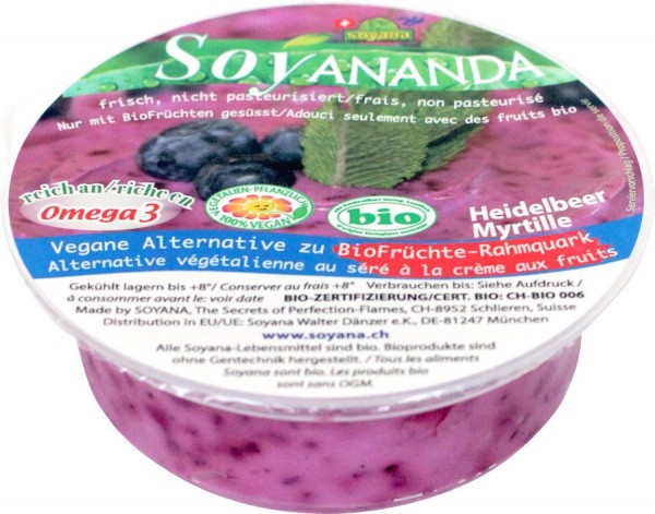 Soyananda Früchte-Rahmquark Heidelbeer 125 g