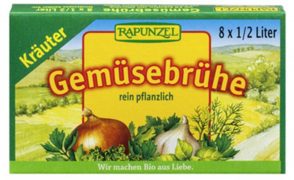 Gemüse-Brühwürfel mit Kräutern, mit Bio-Hefe 8 St