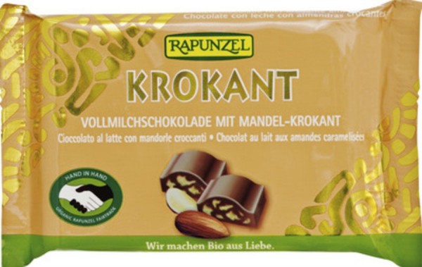 Vollmilch Schokolade mit Mandelkrokant HIH 100 g
