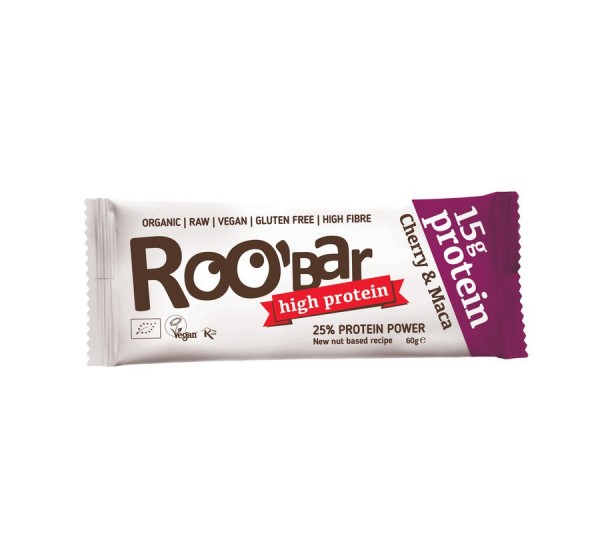 ROOBAR Protein Kirsche &amp; Maca 60 g