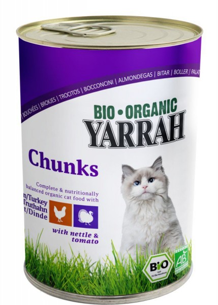 Bio Katzen Bröckchen Huhn Truth. Brennness&amp;Tomate 405 g