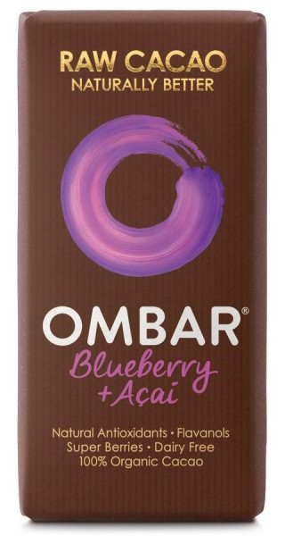 Ombaru00ae Acai + Blaubeere Bio Roh-Schokolade 35 g