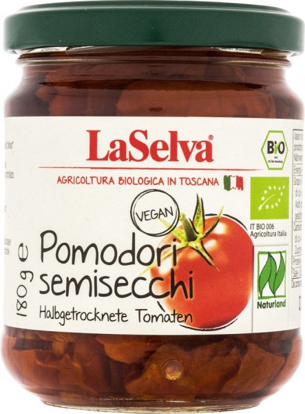 Halbgetr. Tomaten in 100 % Olivenöl 180 g