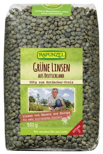 Linsen grün aus Deutschland 500 g