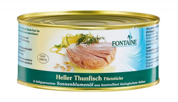 Heller Thunfisch in Bio-Sonnenblumenöl 1000 g
