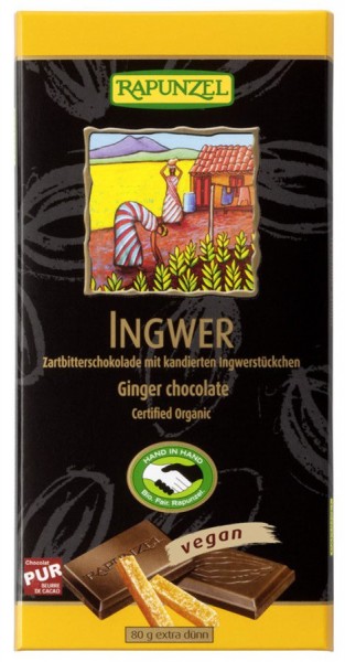 Zartbitter Schokolade Ingwer 55% HIH 80 g
