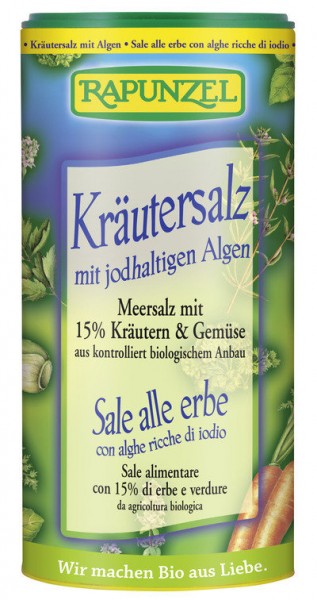 Kräutersalz jodiert mit 15% Kräutern &amp; Gemüse 125 g